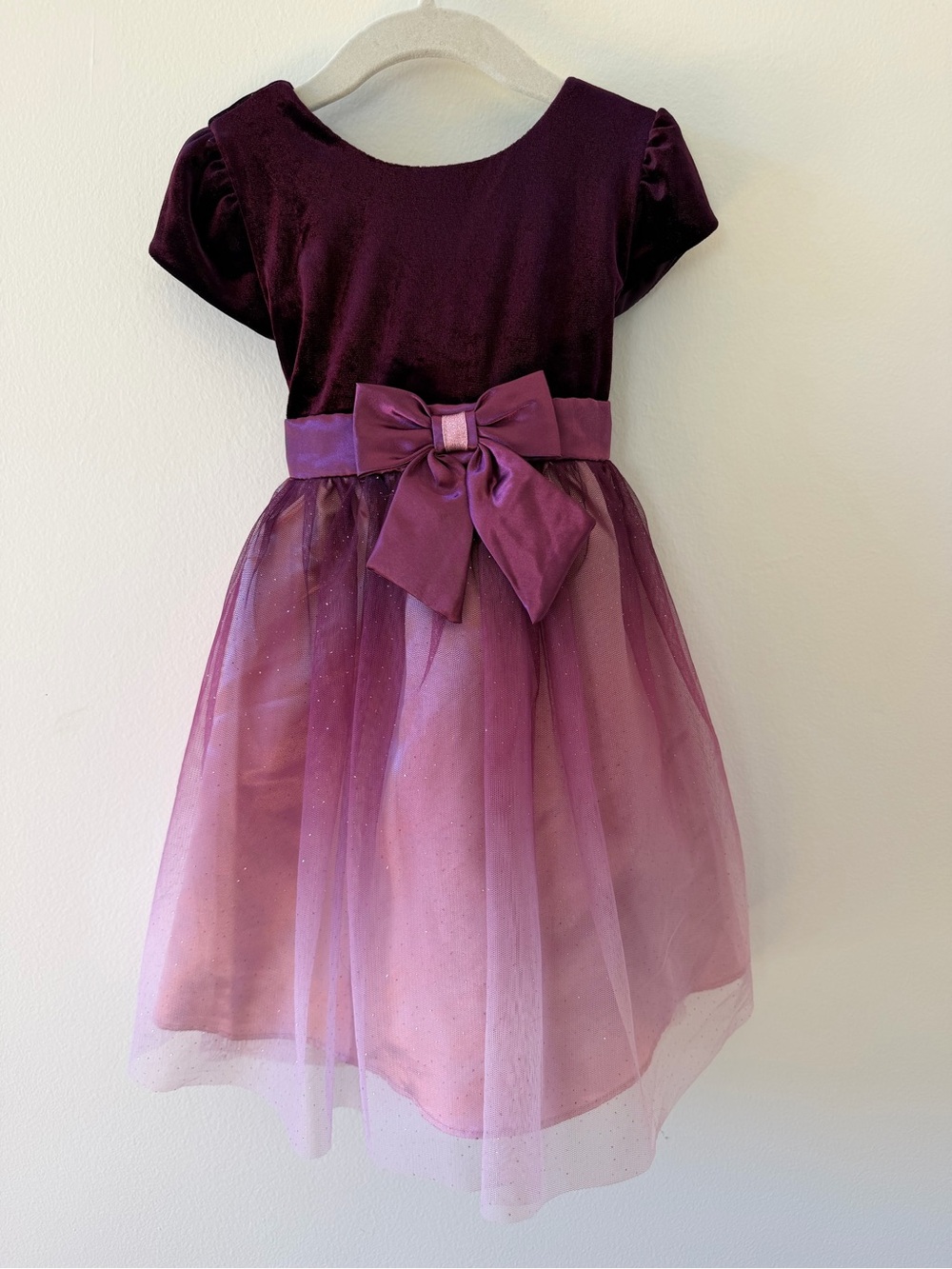 Jona Michelle purple ombré velour festive dress